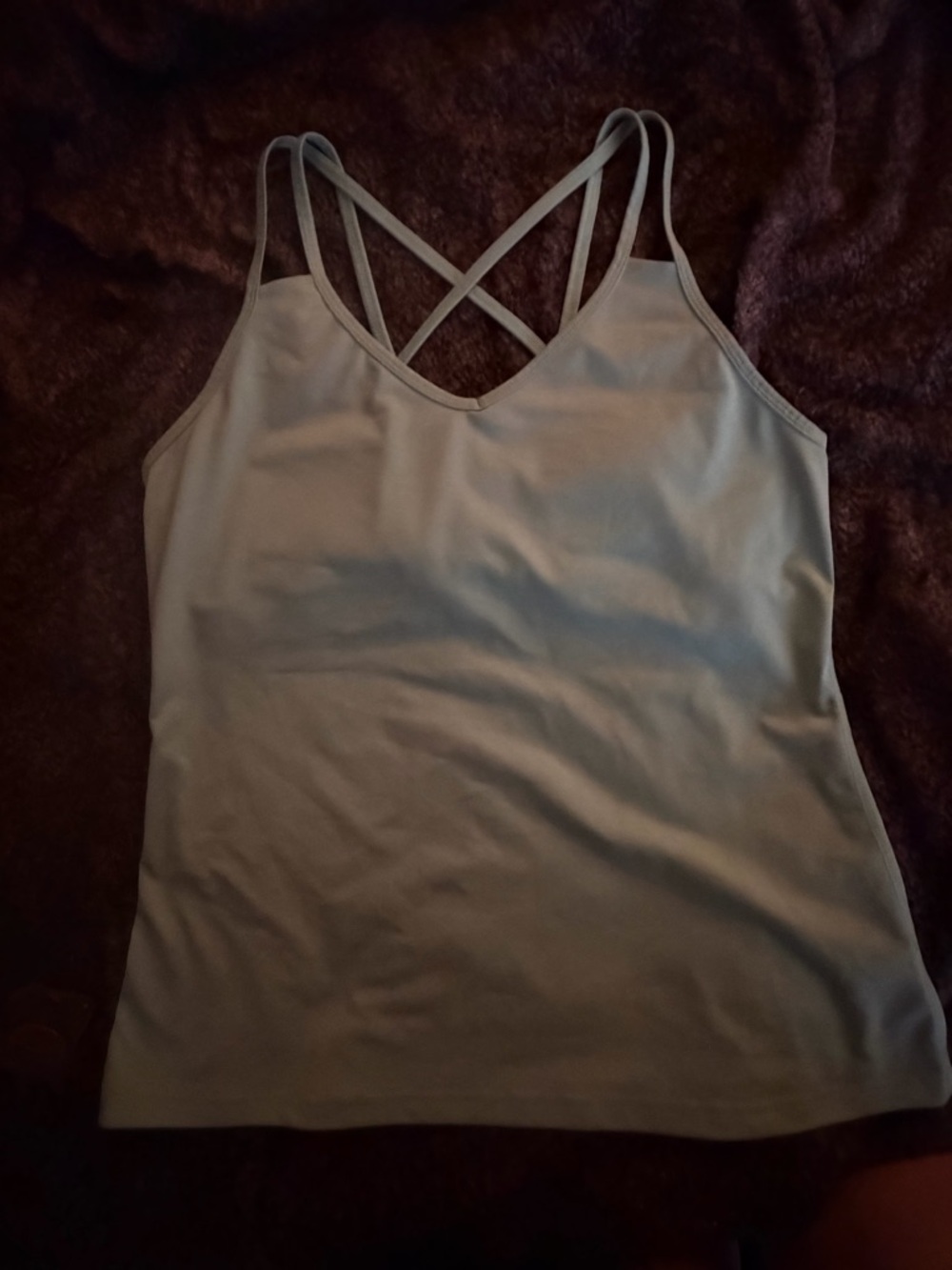 Women's Strappy V-Neck Tank Top - Light Blue